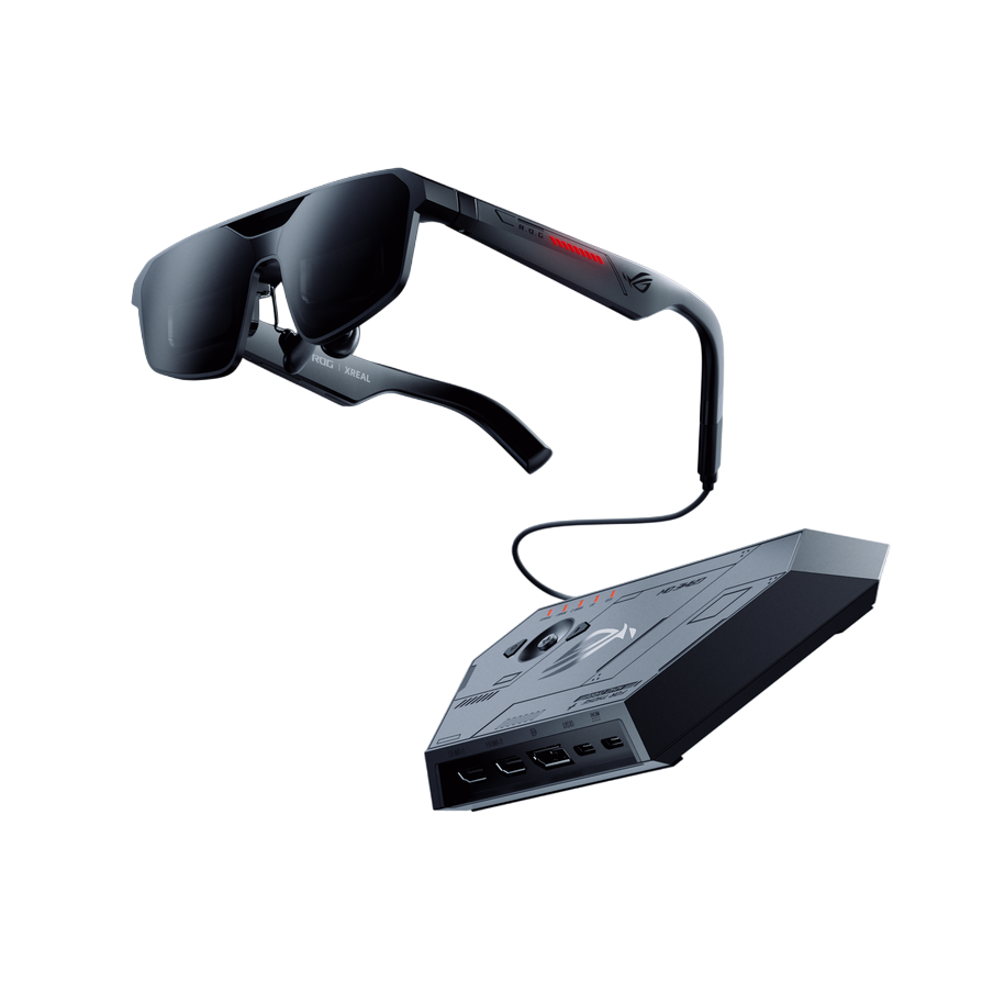 ROG XREAL R1 AR gaming glasses with ROG Control Dock